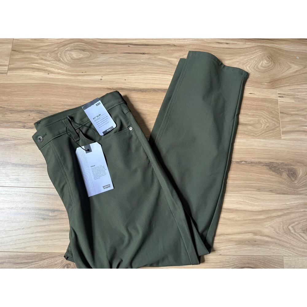 Levi's Men's 511 Slim Tech Stretch Pants Forest Green 38x30 NWT MSRP $69.50 NEW